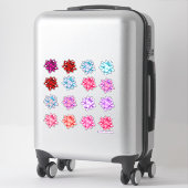 Sticker Saint Valentin Coeurs satinés Bows (Sur valise)