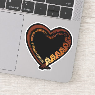 Sticker Saint-Valentin du Mois de l'Histoire des Noirs Amé