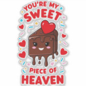Sticker Saint valentin et gourmand de chocolat (Devant)