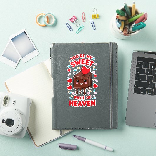 Sticker Saint valentin et gourmand de chocolat (Couverture iPad)