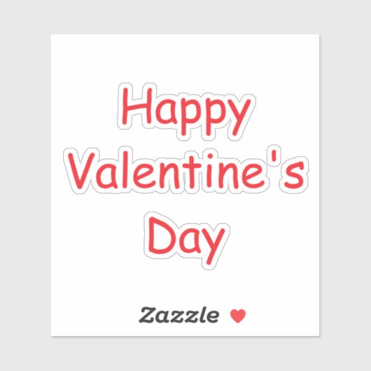 Sticker Saint Valentin mignon rouge coloré romantique 2025 (Feuille)