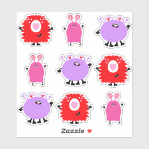 Sticker Saint Valentin Monster
