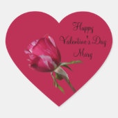 Sticker Saint Valentin Rose rouge Étiquette (Devant)
