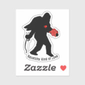 Sticker Saint Valentin Sasquatch (Feuille)