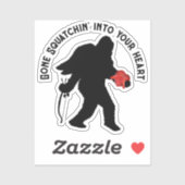 Sticker Saint Valentin Sasquatch (Feuille)