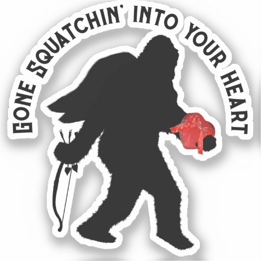 Sticker Saint Valentin Sasquatch (Recto)
