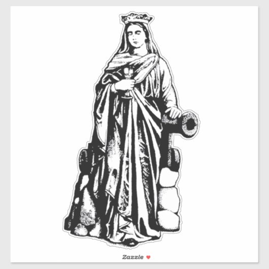 Sticker Sainte Barbara Vierge et martyr (Feuille)
