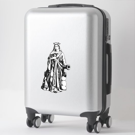 Sticker Sainte Barbara Vierge et martyr (Sur valise)