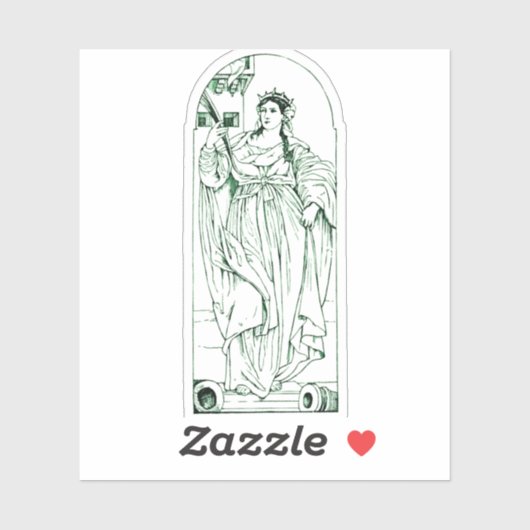 Sticker Sainte Barbara Vierge et martyr (Feuille)