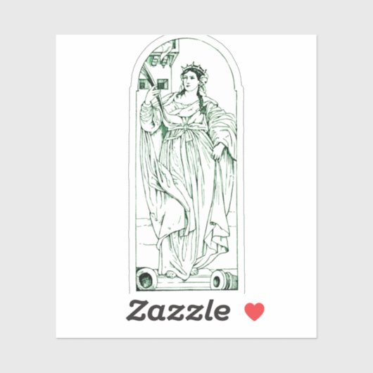 Sticker Sainte-Barbe Vierge et martyre (Feuille)