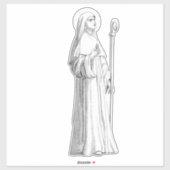 Sticker Sainte Catherine de Sienne Vierge (Feuille)