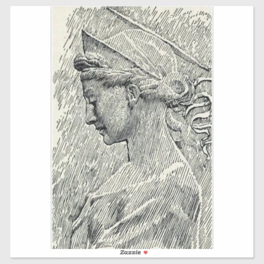 Sticker Sainte Cécile vierge et martyre (Feuille)