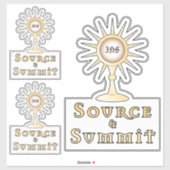 Sticker Sainte Eucharistie : Source et Sommet (Feuille)