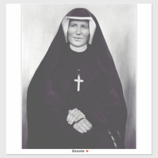 Sticker Sainte Faustine Kowalska Apôtre de la Miséricorde (Feuille)