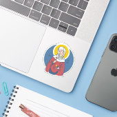 Sticker Sainte-Lucie (Ordinateur portable avec iPhone)
