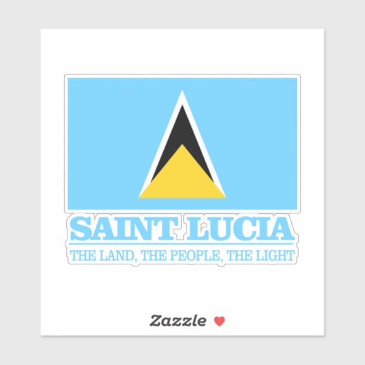 Sticker Sainte-Lucie (Feuille)