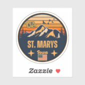 Sticker Sainte-Marie, Iowa (Feuille)