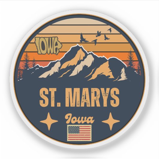 Sticker Sainte-Marie, Iowa (Devant)