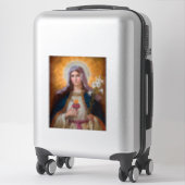Sticker Sainte Mère Marie Coeur immaculé, Sainte Marie, Ca (Sur valise)