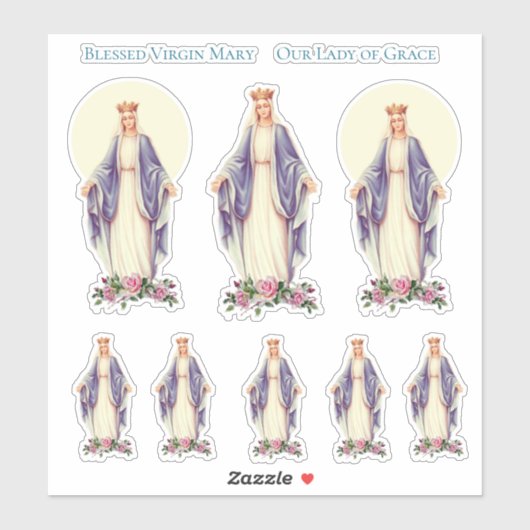Sticker Sainte Vierge Catholique Sainte Vierge Marie Vinyl (Feuille)