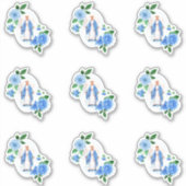 Sticker Sainte Vierge Marie Florale Religieuse (Devant)