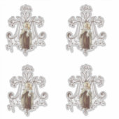 Sticker Sainte Vierge Marie Florale Religieuse (Devant)