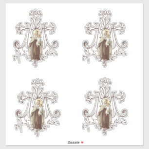 Sticker Sainte Vierge Marie Florale Religieuse