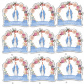 Sticker Sainte Vierge Marie Florale Religieuse (Devant)