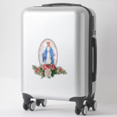 Sticker Sainte Vierge Marie Florale Vérone Vinyle (Sur valise)
