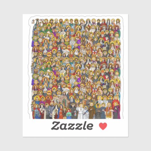 Sticker Saints, All saints, Catholic Saints (Feuille)