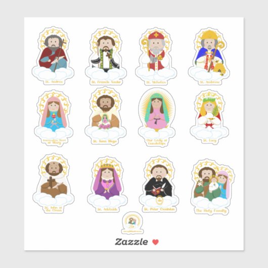 Sticker Saints de l'Avent (Feuille)