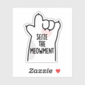 Sticker Saisir Le Mot De Chat Positif Du Mowment (Feuille)