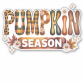 Sticker Saison citrouille Boho Automne (Devant)