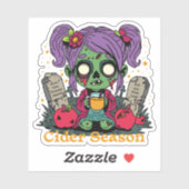 Sticker Saison de cidre d'Apple Zombie (Feuille)