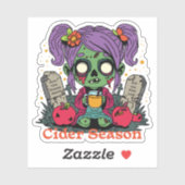 Sticker Saison de cidre d'Apple Zombie (Feuille)