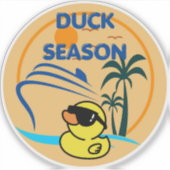 Sticker Saison du canard en caoutchouc (Devant)