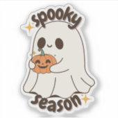 Sticker Saison Éffrayante du fantôme d'Halloween tendance (Devant)