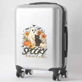 Sticker Saison éffrayante Ghost Retro Éffrayant Halloween (Sur valise)