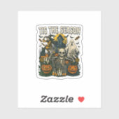 Sticker Saison vintage Halloween Skeleton Retro (Feuille)