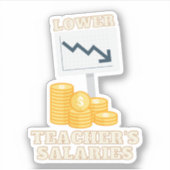 Sticker Salaires inférieurs de l'enseignant (Devant)
