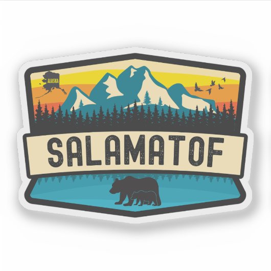 Sticker Salamatof, Alaska (Devant)