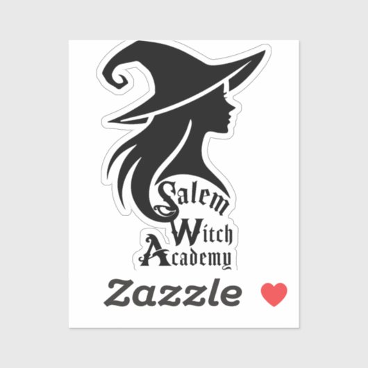 Sticker Salem Witch Academy Wiccan sorcières fête d'Hallow (Feuille)