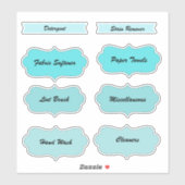 Sticker Salle de blanchisserie Accueil Organisation Étique (Feuille)