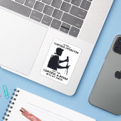 Sticker Salle de contrôle comique de l'opérateur radio de  (Ordinateur portable avec iPhone)