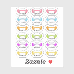 Sticker Salle De Fitness Exercice Barbells Exercice Bujo P