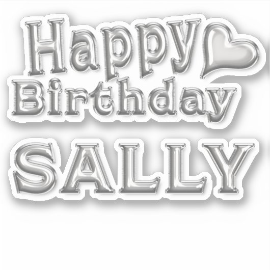 Sticker Sally Happy Birthday (Devant)
