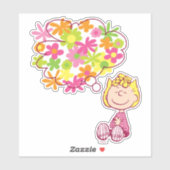 Sticker Sally pense aux fleurs (Feuille)