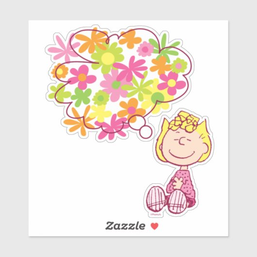 Sticker Sally pense aux fleurs (Feuille)