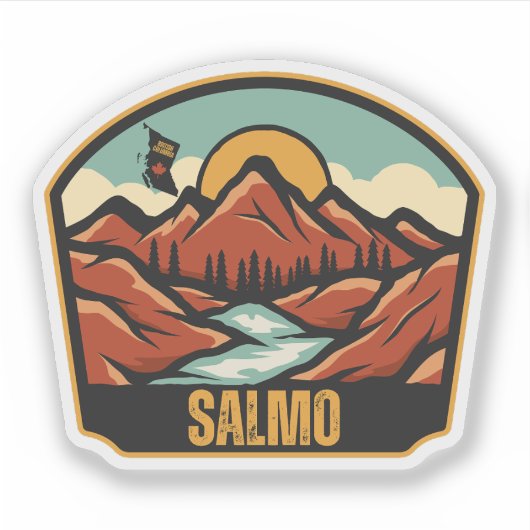 Sticker Salmo, Colombie-Britannique (Devant)