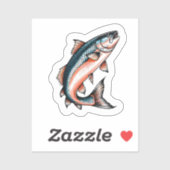 Sticker Salmon  (Feuille)